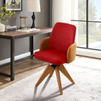 Sedia da Scrivania per Ufficio Girevole Rivestita Mid-Century Modern