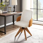 Sedia da Scrivania per Ufficio Girevole Rivestita Mid-Century Modern