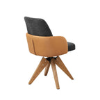 Sedia da Scrivania per Ufficio Girevole Rivestita Mid-Century Modern