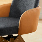Sedia da Scrivania per Ufficio Girevole Rivestita Mid-Century Modern