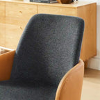 Sedia da Scrivania per Ufficio Girevole Rivestita Mid-Century Modern