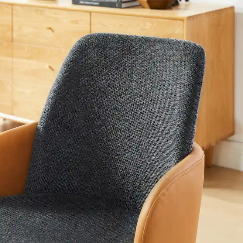 Sedia da Scrivania per Ufficio Girevole Rivestita Mid-Century Modern