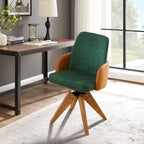 Sedia da Scrivania per Ufficio Girevole Rivestita Mid-Century Modern