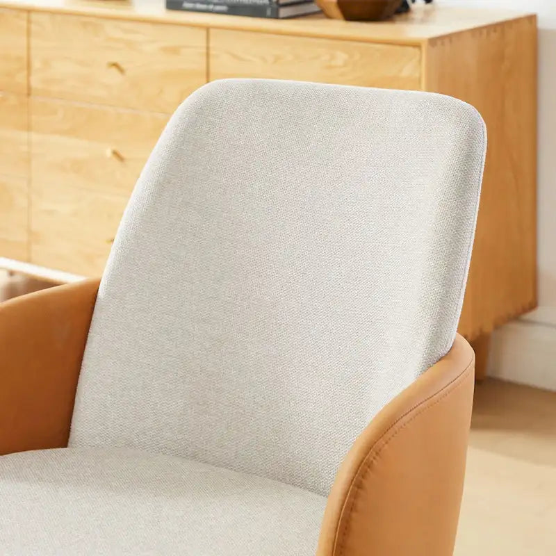 Sedia da Scrivania per Ufficio Girevole Rivestita Mid-Century Modern