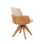Sedia da Scrivania per Ufficio Girevole Rivestita Mid-Century Modern