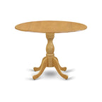 East West Furniture Dublin Tavolo da Cucina Moderno - un Tavolo da Pranzo Rotondo con Piano Ribaltabile e Base a Piedistallo, (Opzione Finitura)