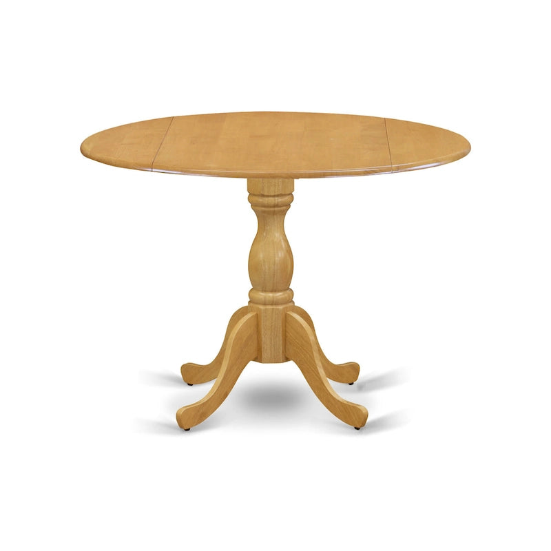 East West Furniture Dublin Tavolo da Cucina Moderno - un Tavolo da Pranzo Rotondo con Piano Ribaltabile e Base a Piedistallo, (Opzione Finitura)