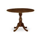 East West Furniture Dublin Tavolo da Cucina Moderno - un Tavolo da Pranzo Rotondo con Piano Ribaltabile e Base a Piedistallo, (Opzione Finitura)