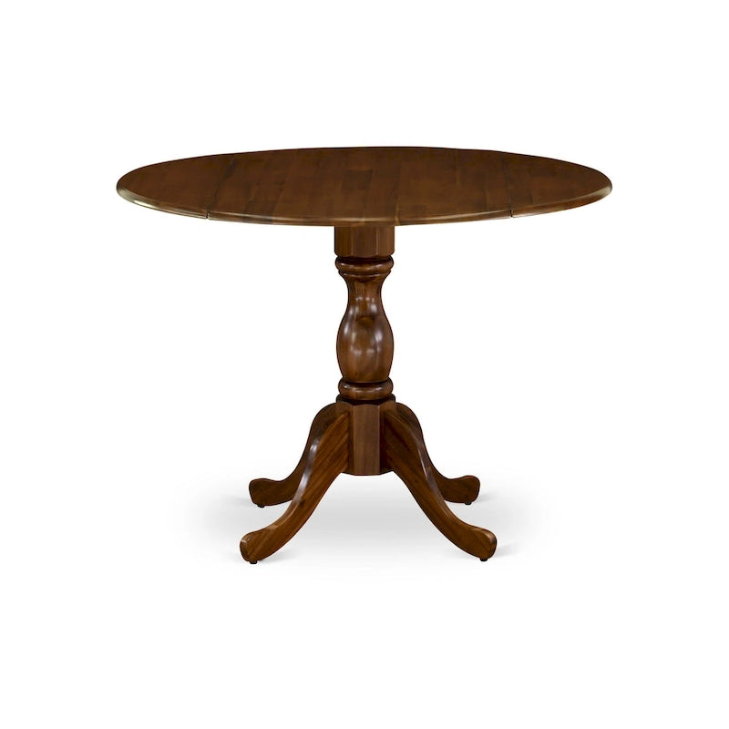 East West Furniture Dublin Tavolo da Cucina Moderno - un Tavolo da Pranzo Rotondo con Piano Ribaltabile e Base a Piedistallo, (Opzione Finitura)