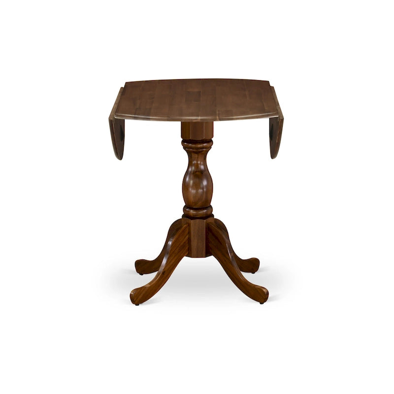 East West Furniture Dublin Tavolo da Cucina Moderno - un Tavolo da Pranzo Rotondo con Piano Ribaltabile e Base a Piedistallo, (Opzione Finitura)
