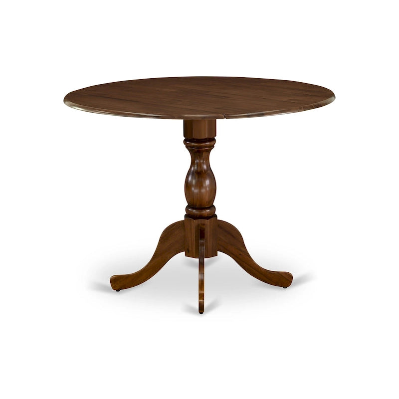East West Furniture Dublin Tavolo da Cucina Moderno - un Tavolo da Pranzo Rotondo con Piano Ribaltabile e Base a Piedistallo, (Opzione Finitura)