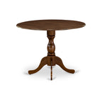 East West Furniture Dublin Tavolo da Cucina Moderno - un Tavolo da Pranzo Rotondo con Piano Ribaltabile e Base a Piedistallo, (Opzione Finitura)