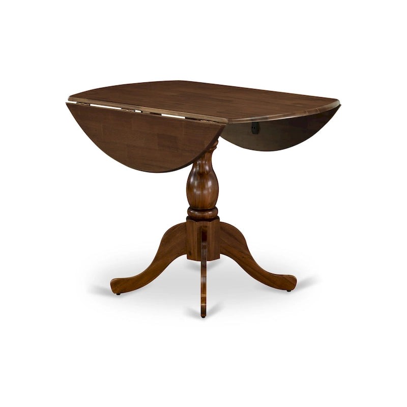 East West Furniture Dublin Tavolo da Cucina Moderno - un Tavolo da Pranzo Rotondo con Piano Ribaltabile e Base a Piedistallo, (Opzione Finitura)