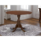 East West Furniture Dublin Tavolo da Cucina Moderno - un Tavolo da Pranzo Rotondo con Piano Ribaltabile e Base a Piedistallo, (Opzione Finitura)