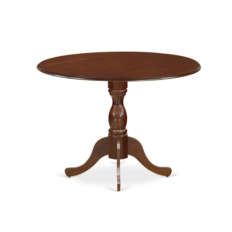 East West Furniture Dublin Tavolo da Cucina Moderno - un Tavolo da Pranzo Rotondo con Piano Ribaltabile e Base a Piedistallo, (Opzione Finitura)