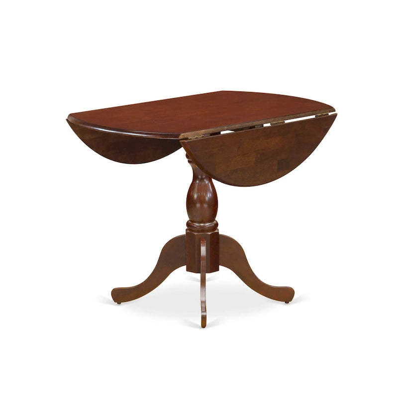 East West Furniture Dublin Tavolo da Cucina Moderno - un Tavolo da Pranzo Rotondo con Piano Ribaltabile e Base a Piedistallo, (Opzione Finitura)