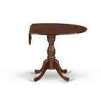 East West Furniture Dublin Tavolo da Cucina Moderno - un Tavolo da Pranzo Rotondo con Piano Ribaltabile e Base a Piedistallo, (Opzione Finitura)