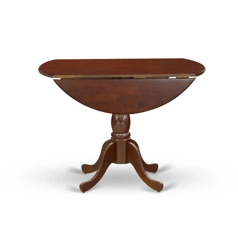 East West Furniture Dublin Tavolo da Cucina Moderno - un Tavolo da Pranzo Rotondo con Piano Ribaltabile e Base a Piedistallo, (Opzione Finitura)
