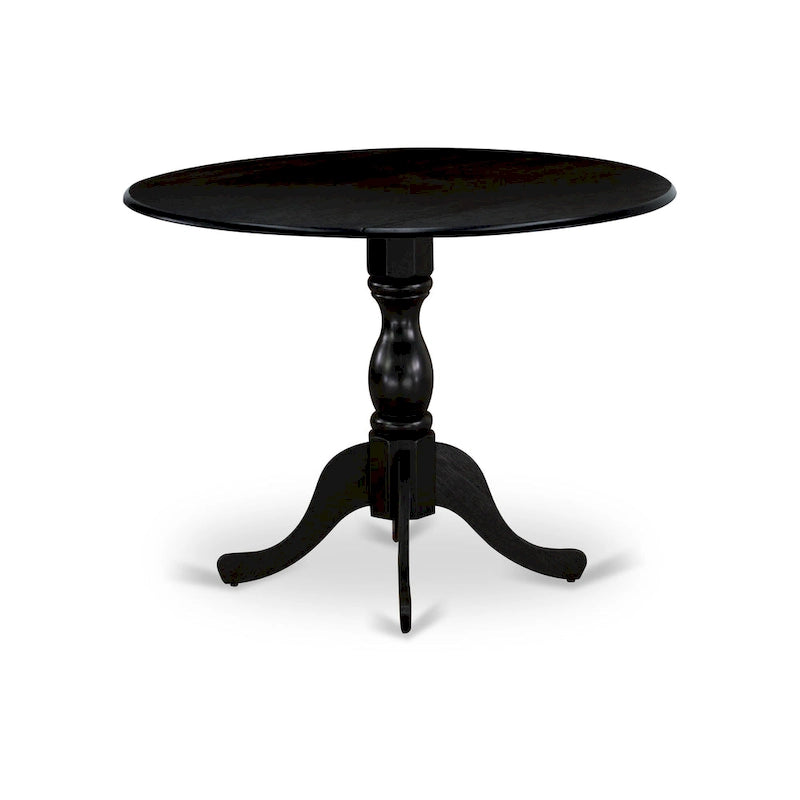 East West Furniture Dublin Tavolo da Cucina Moderno - un Tavolo da Pranzo Rotondo con Piano Ribaltabile e Base a Piedistallo, (Opzione Finitura)