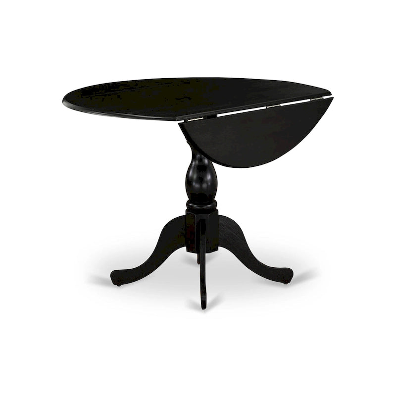 East West Furniture Dublin Tavolo da Cucina Moderno - un Tavolo da Pranzo Rotondo con Piano Ribaltabile e Base a Piedistallo, (Opzione Finitura)