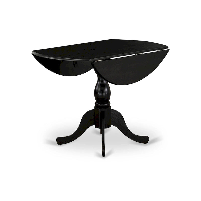 East West Furniture Dublin Tavolo da Cucina Moderno - un Tavolo da Pranzo Rotondo con Piano Ribaltabile e Base a Piedistallo, (Opzione Finitura)