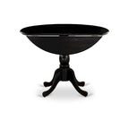 East West Furniture Dublin Tavolo da Cucina Moderno - un Tavolo da Pranzo Rotondo con Piano Ribaltabile e Base a Piedistallo, (Opzione Finitura)