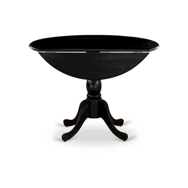 East West Furniture Dublin Tavolo da Cucina Moderno - un Tavolo da Pranzo Rotondo con Piano Ribaltabile e Base a Piedistallo, (Opzione Finitura)
