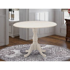 East West Furniture Dublin Tavolo da Cucina Moderno - un Tavolo da Pranzo Rotondo con Piano Ribaltabile e Base a Piedistallo, (Opzione Finitura)