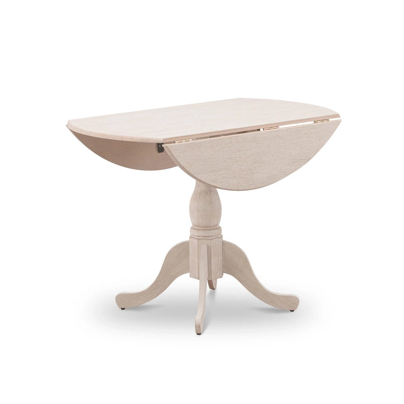 East West Furniture Dublin Tavolo da Cucina Moderno - un Tavolo da Pranzo Rotondo con Piano Ribaltabile e Base a Piedistallo, (Opzione Finitura)