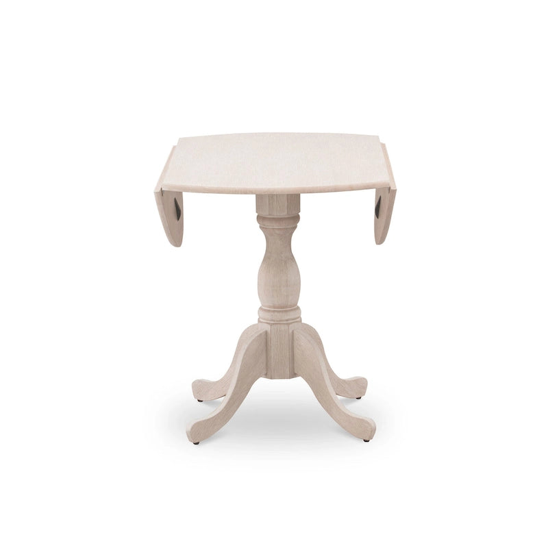 East West Furniture Dublin Tavolo da Cucina Moderno - un Tavolo da Pranzo Rotondo con Piano Ribaltabile e Base a Piedistallo, (Opzione Finitura)