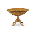 East West Furniture Dublin Tavolo da Cucina Moderno - un Tavolo da Pranzo Rotondo con Piano Ribaltabile e Base a Piedistallo, (Opzione Finitura)