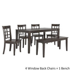 Set da pranzo rettangolare nero antico da 60 pollici