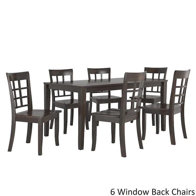 Set da pranzo rettangolare nero antico da 60 pollici