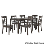 Set da pranzo rettangolare nero antico da 60 pollici