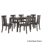 Set da pranzo rettangolare nero antico da 60 pollici