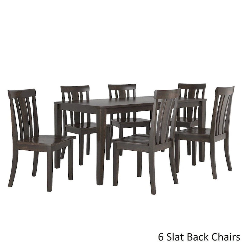 Set da pranzo rettangolare nero antico da 60 pollici
