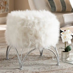 Pouf imbottito moderno e contemporaneo Coburn di Silver Orchid