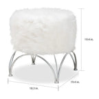Pouf imbottito moderno e contemporaneo Coburn di Silver Orchid