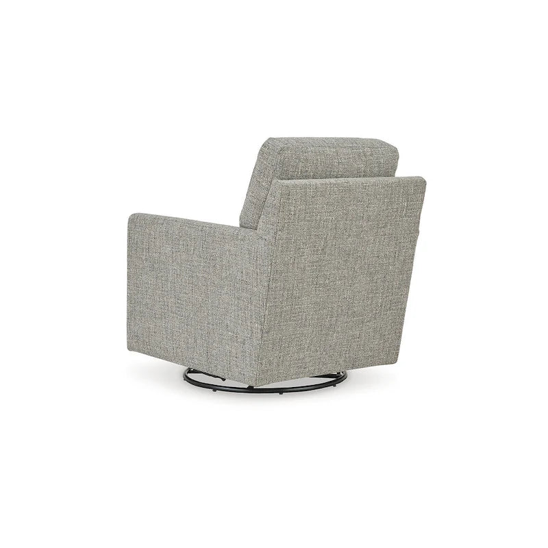 Poltrona girevole a dondolo grigia - 76,2 L x 94 P x 94 A cm