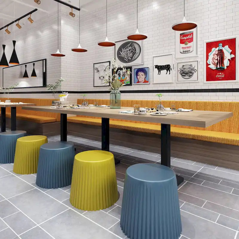 Sedie impilabili moderne per ristorante Tavolino impilabile Cupcake per soggiorno, sala relax, vanità, camera da letto, ufficio senza schienale
