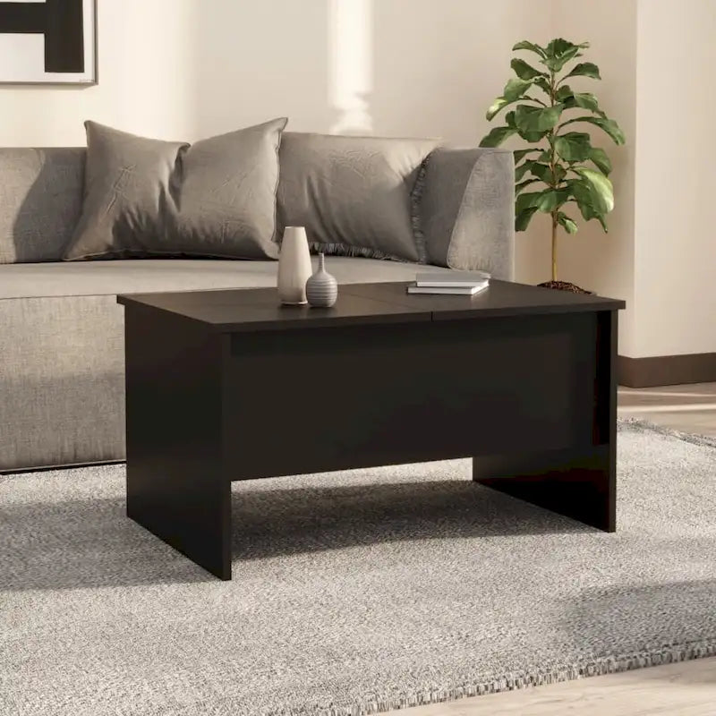 Tavolino da Caffè Sollevabile con Contenitore Nascosto in Legno Ingegnerizzato 80x50x42.5 cm