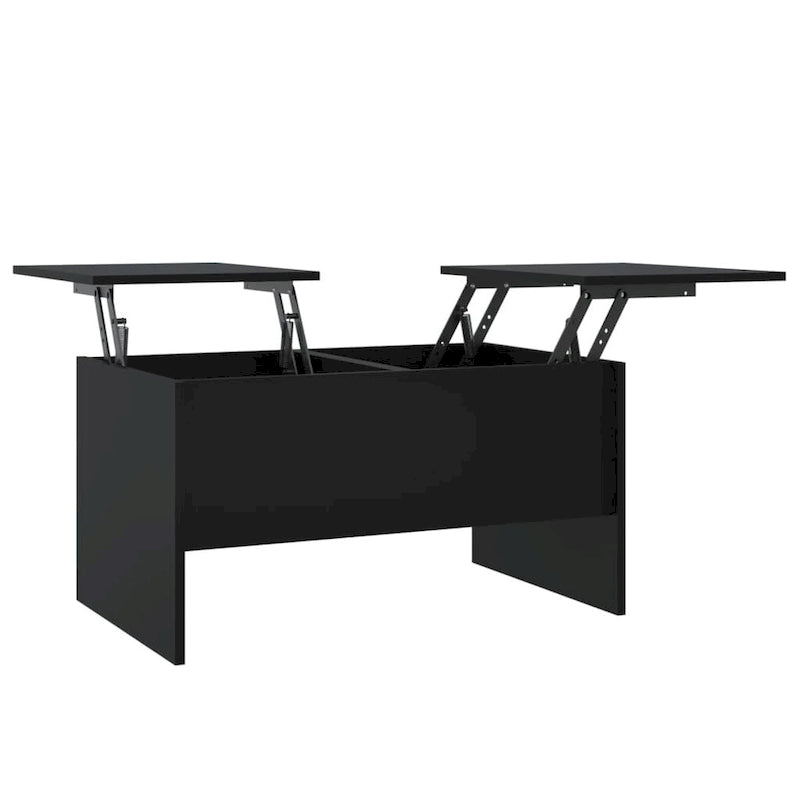 Tavolino da Caffè Sollevabile con Contenitore Nascosto in Legno Ingegnerizzato 80x50x42.5 cm