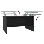 Tavolino da Caffè Sollevabile con Contenitore Nascosto in Legno Ingegnerizzato 80x50x42.5 cm