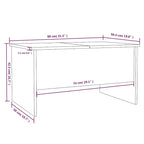Tavolino da Caffè Sollevabile con Contenitore Nascosto in Legno Ingegnerizzato 80x50x42.5 cm