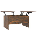 Tavolino da Caffè Sollevabile con Contenitore Nascosto in Legno Ingegnerizzato 80x50x42.5 cm