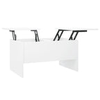 Tavolino da Caffè Sollevabile con Contenitore Nascosto in Legno Ingegnerizzato 80x50x42.5 cm