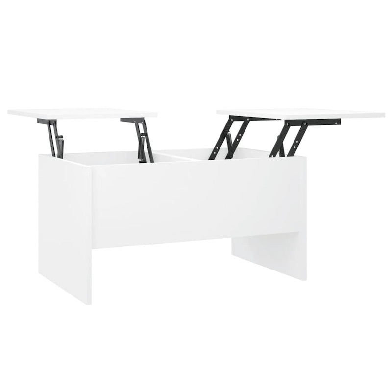Tavolino da Caffè Sollevabile con Contenitore Nascosto in Legno Ingegnerizzato 80x50x42.5 cm