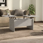 Tavolino da Caffè Sollevabile con Contenitore Nascosto in Legno Ingegnerizzato 80x50x42.5 cm