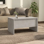 Tavolino da Caffè Sollevabile con Contenitore Nascosto in Legno Ingegnerizzato 80x50x42.5 cm