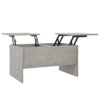 Tavolino da Caffè Sollevabile con Contenitore Nascosto in Legno Ingegnerizzato 80x50x42.5 cm